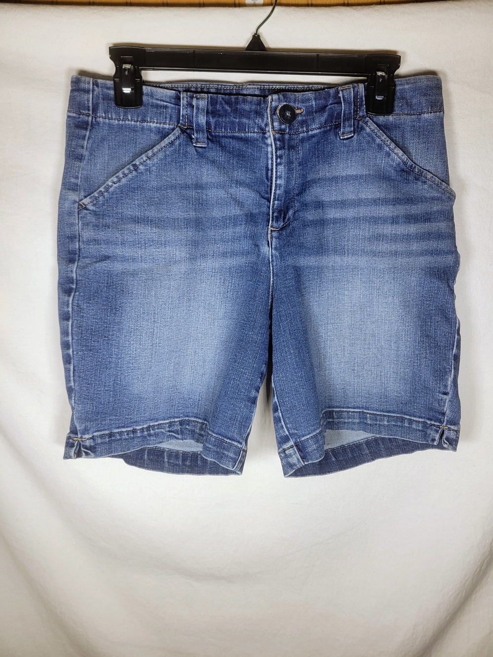 Lee denim shorts regular midrise 6 women's blue jean long